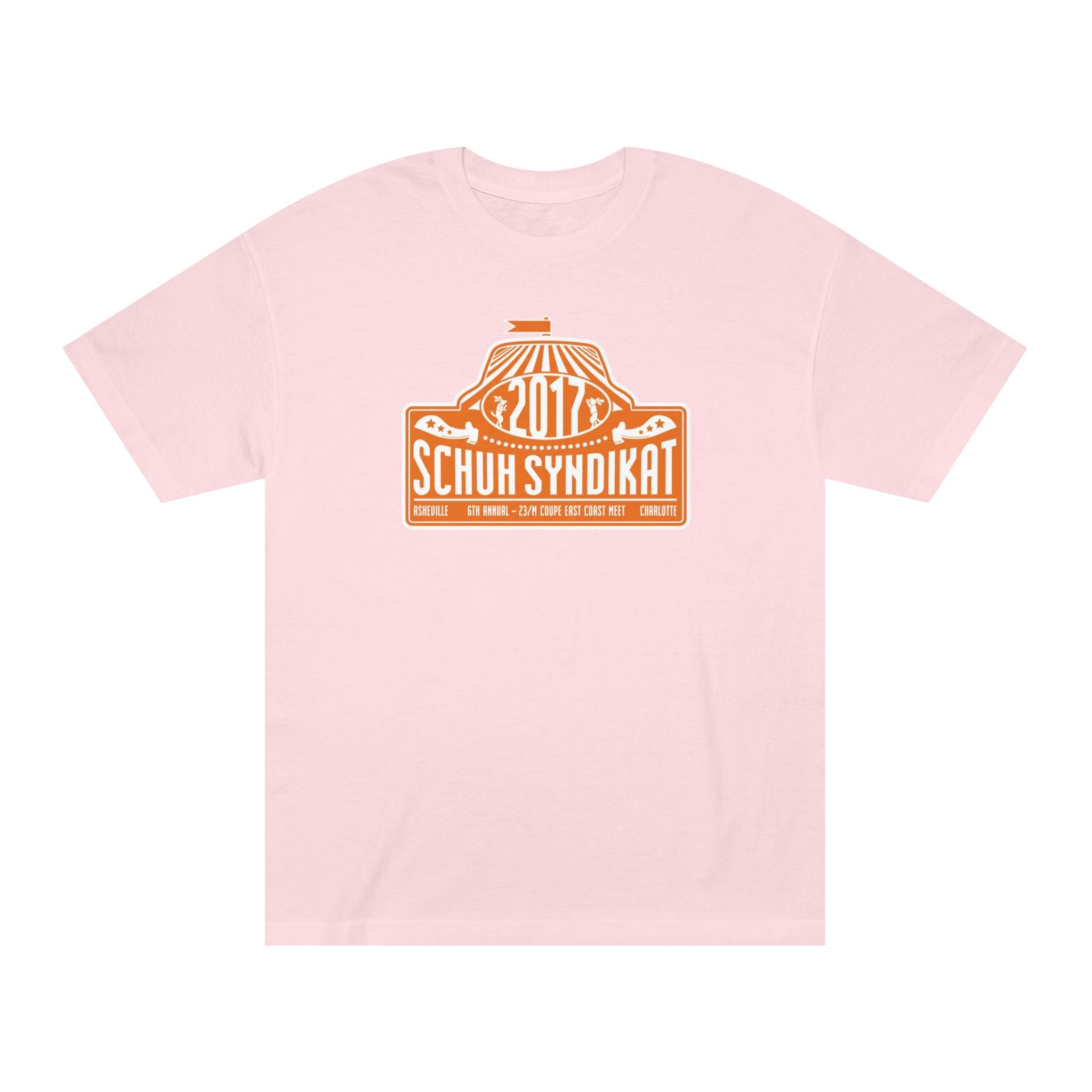 Schuh Syndikat "Rally Plate" Tee - Unisex American Apparel Classic T-Shirt