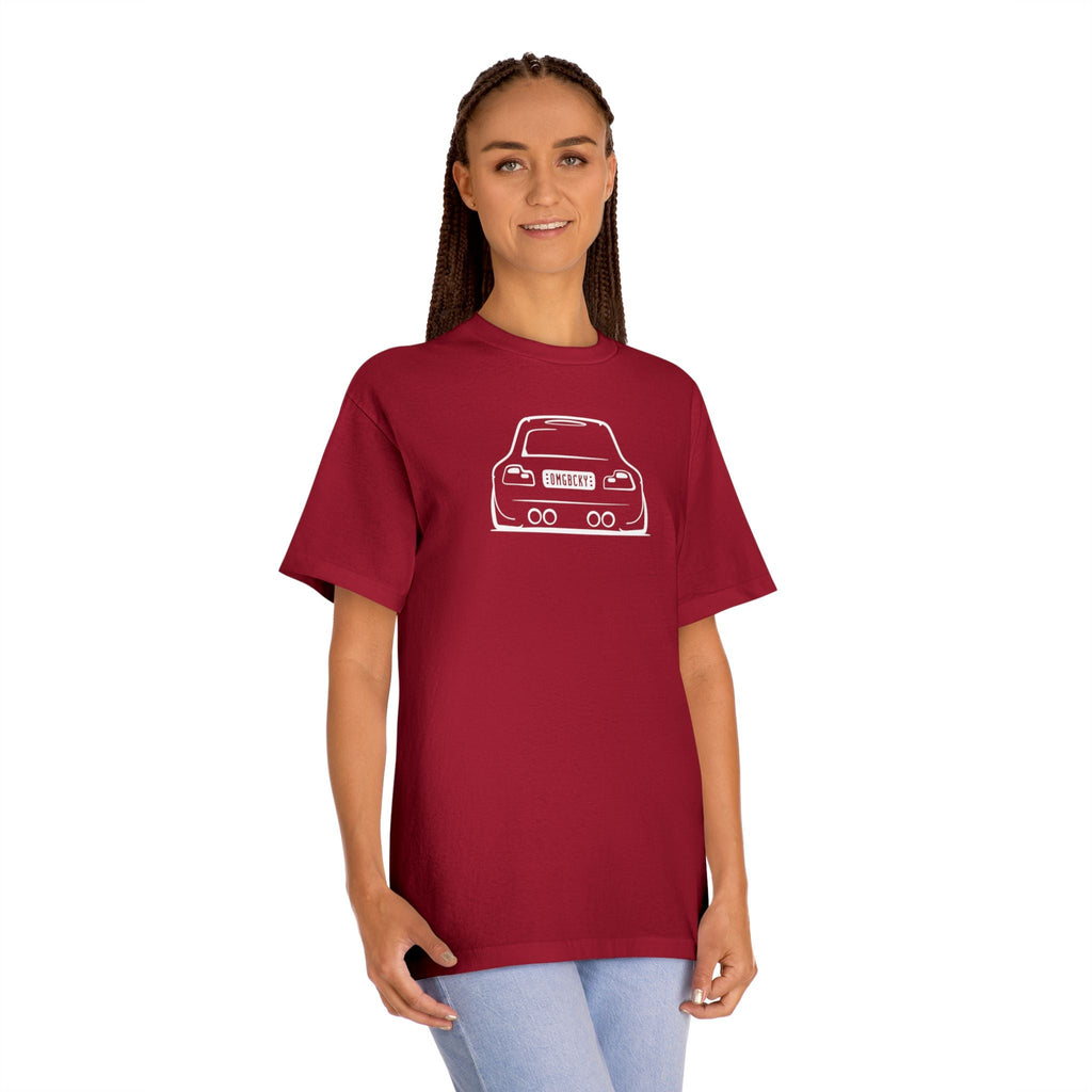 OMGBCKY White Coupe Silhouette Tee - Unisex American Apparel Classic T-Shirt