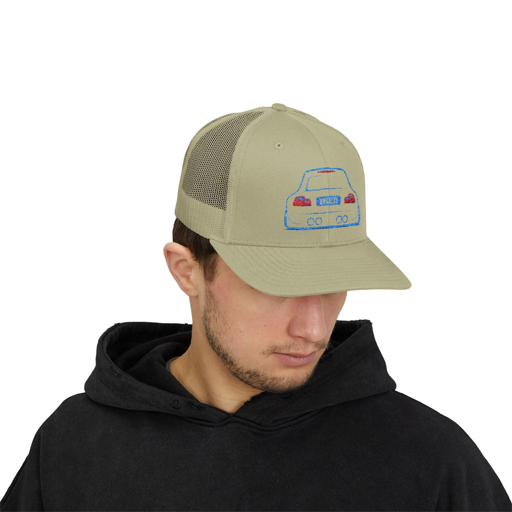 OMGBCKY Coupe Snapback Trucker Cap - Trucker Hat with Embroidered Car Design