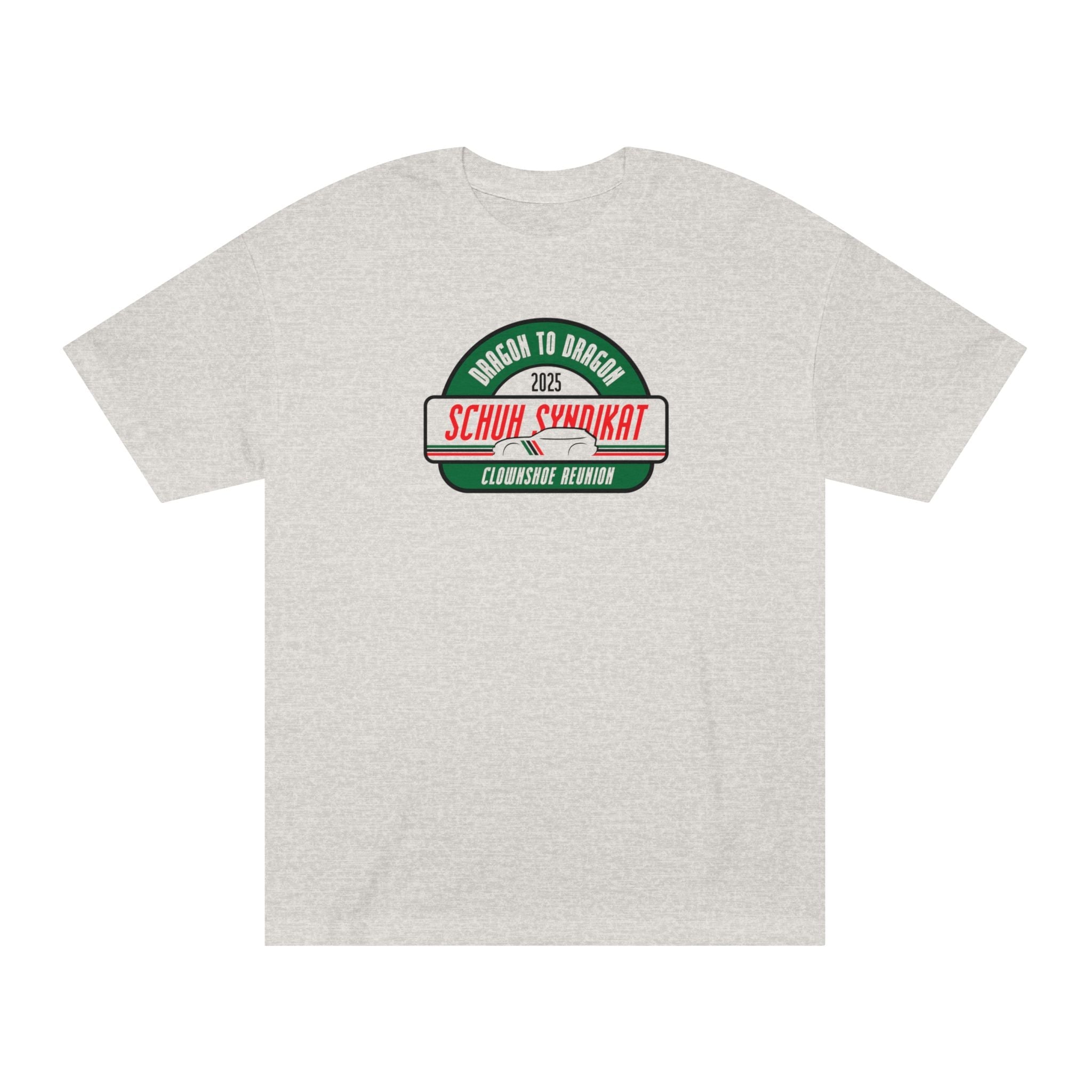 Schuh Syndikat Dragon to Dragon 2025 Clownshoe Reunion Tee - Unisex American Apparel Classic T-Shirt