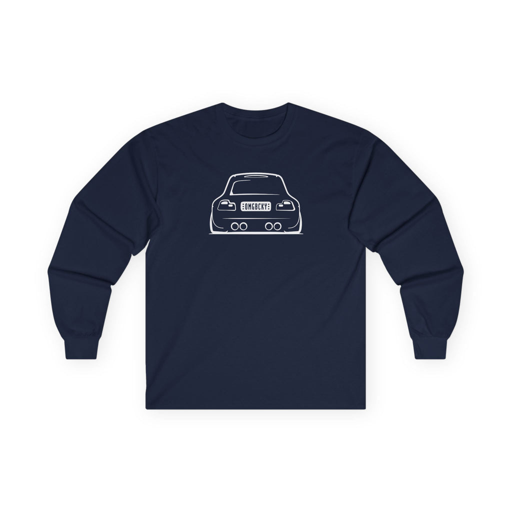 OMGBCKY White Coupe Silhouette Long Sleeve Tee - Unisex Gildan Classic Ultra Cotton Long Sleeve T-Shirt
