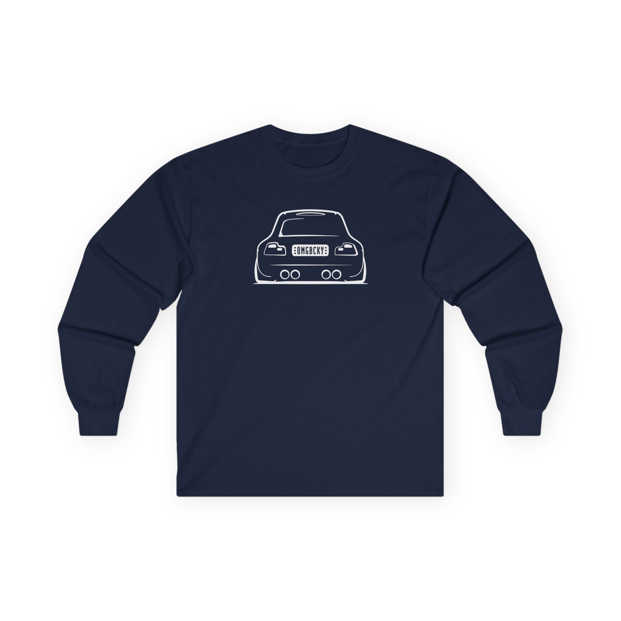 OMGBCKY White Coupe Silhouette Long Sleeve Tee - Unisex Gildan Classic Ultra Cotton Long Sleeve T-Shirt