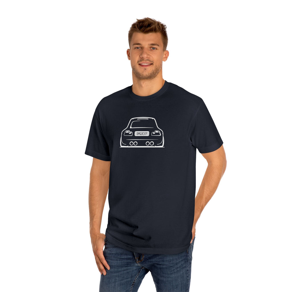 OMGBCKY White Coupe Silhouette Tee - Unisex American Apparel Classic T-Shirt