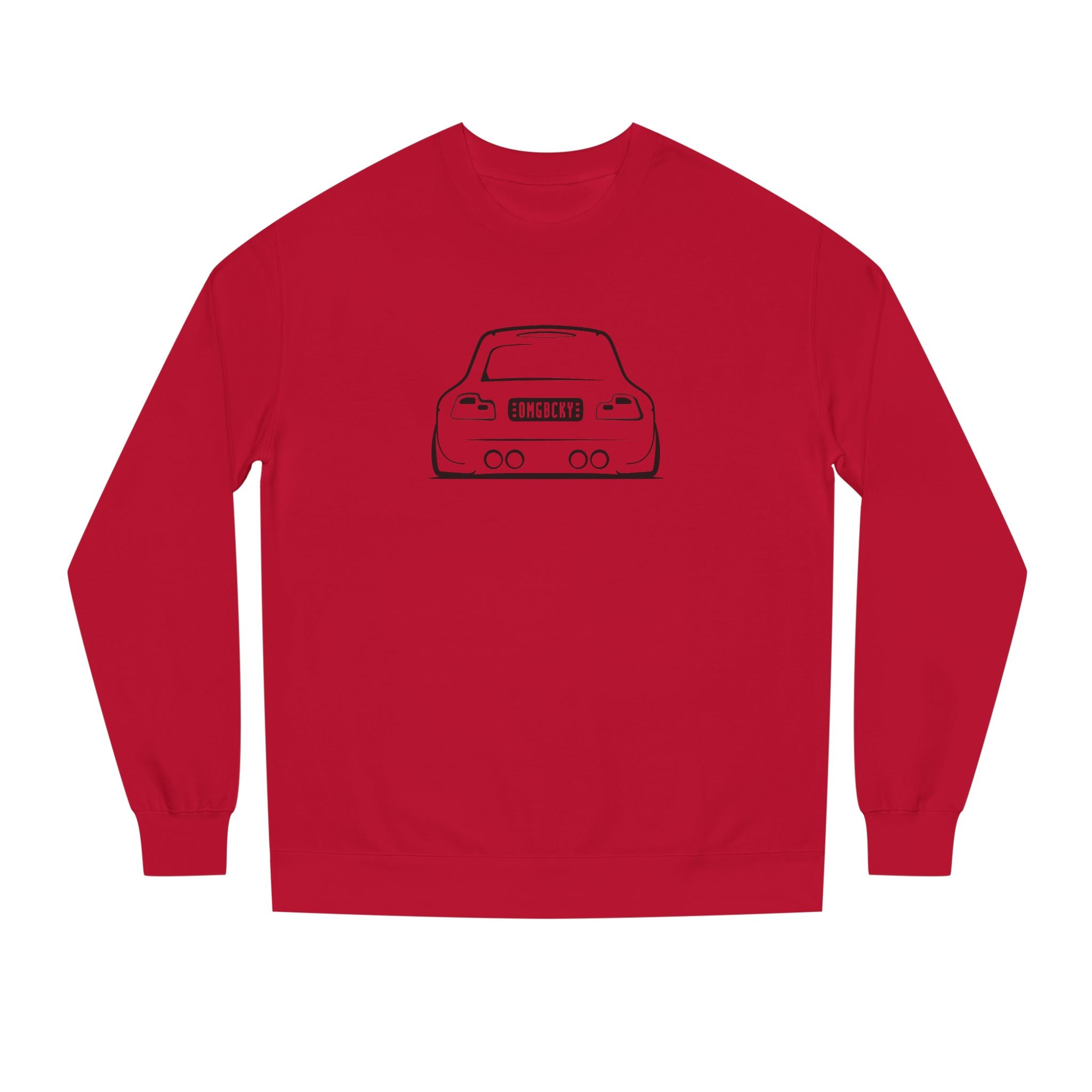 OMGBCKY Black Coupe Silhouette Sweatshirt - Unisex Independent Trading Company Crew Neck Fleece Sweatshirt