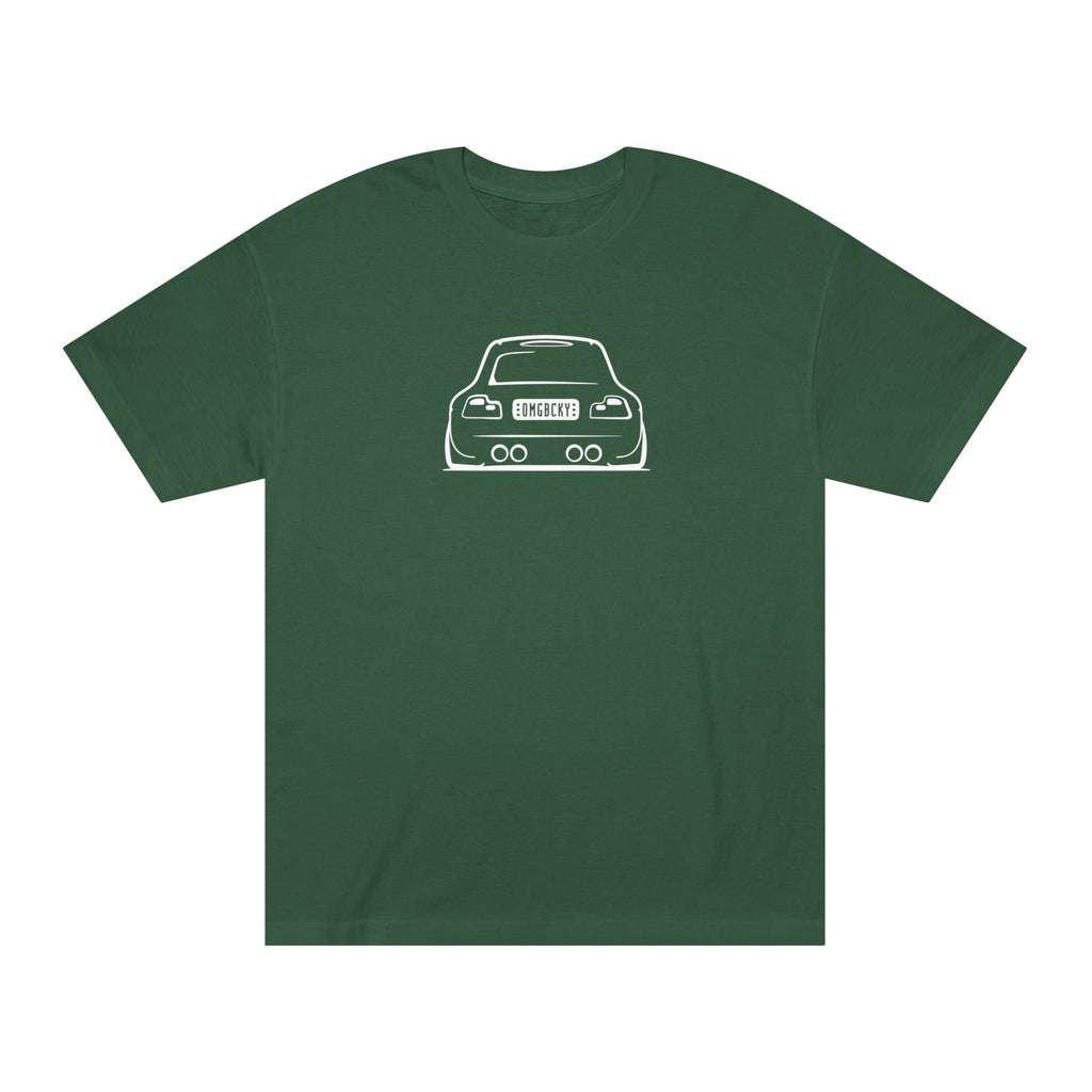 OMGBCKY White Coupe Silhouette Tee - Unisex American Apparel Classic T-Shirt