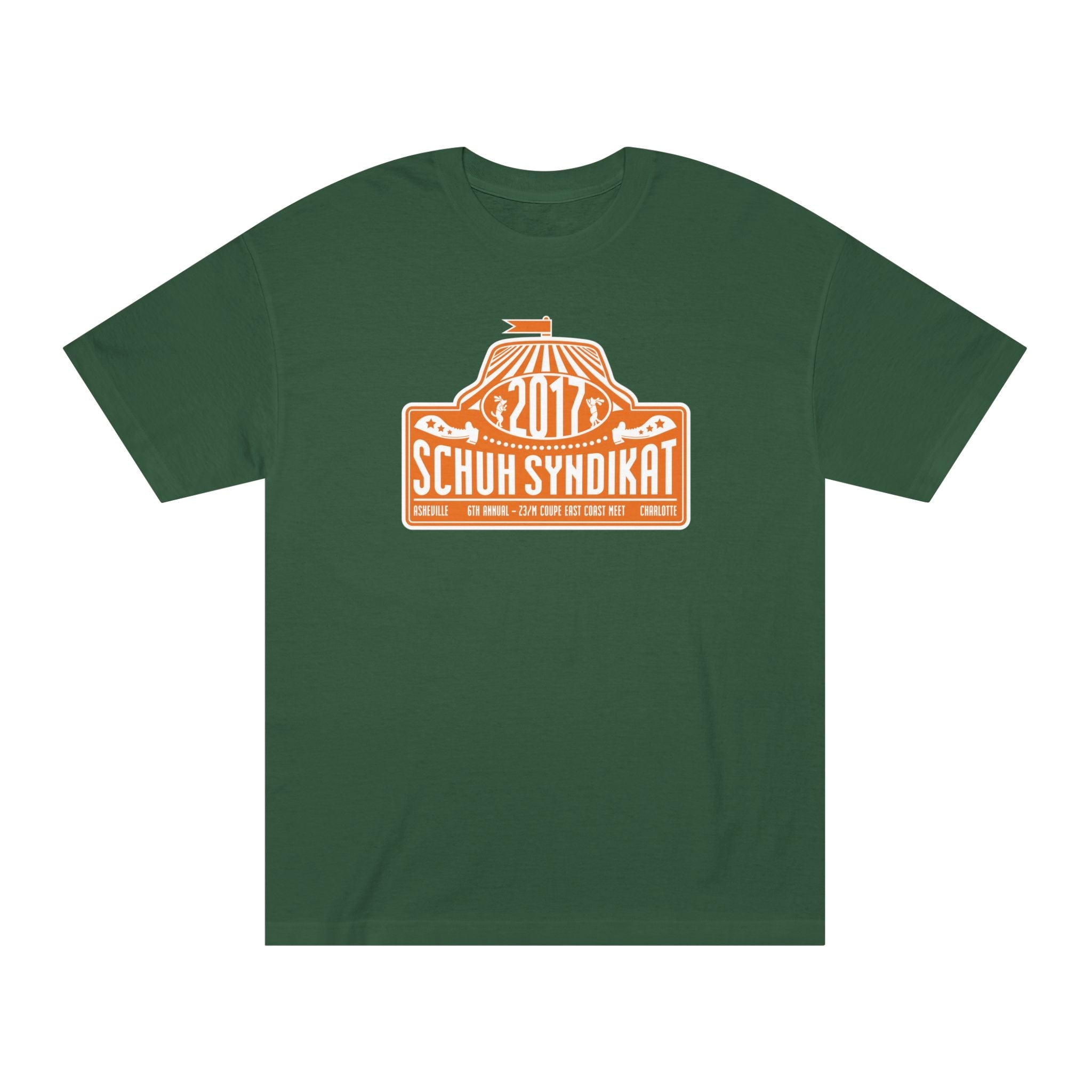 Schuh Syndikat "Rally Plate" Tee - Unisex American Apparel Classic T-Shirt