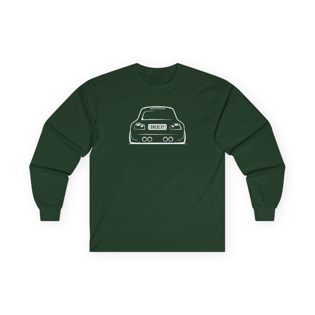 OMGBCKY White Coupe Silhouette Long Sleeve Tee - Unisex Gildan Classic Ultra Cotton Long Sleeve T-Shirt