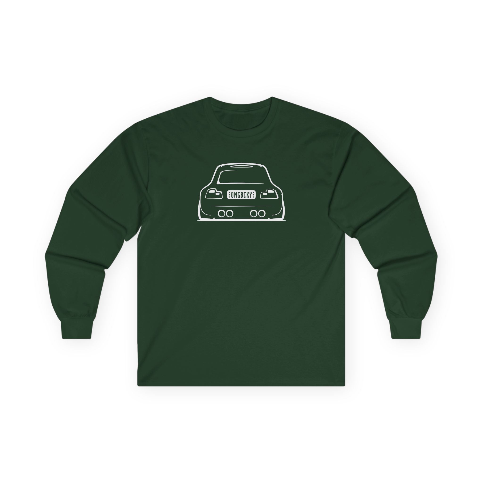 OMGBCKY White Coupe Silhouette Long Sleeve Tee - Unisex Gildan Classic Ultra Cotton Long Sleeve T-Shirt