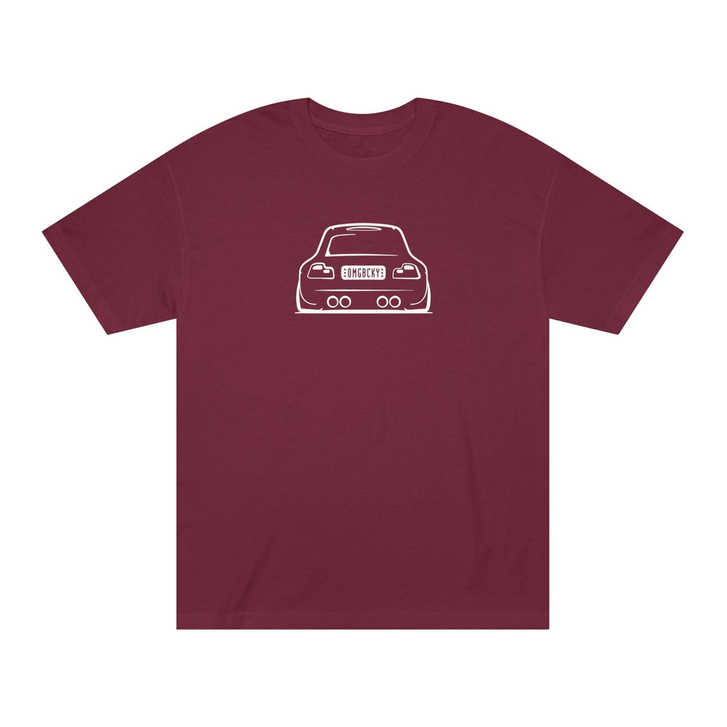 OMGBCKY White Coupe Silhouette Tee - Unisex American Apparel Classic T-Shirt