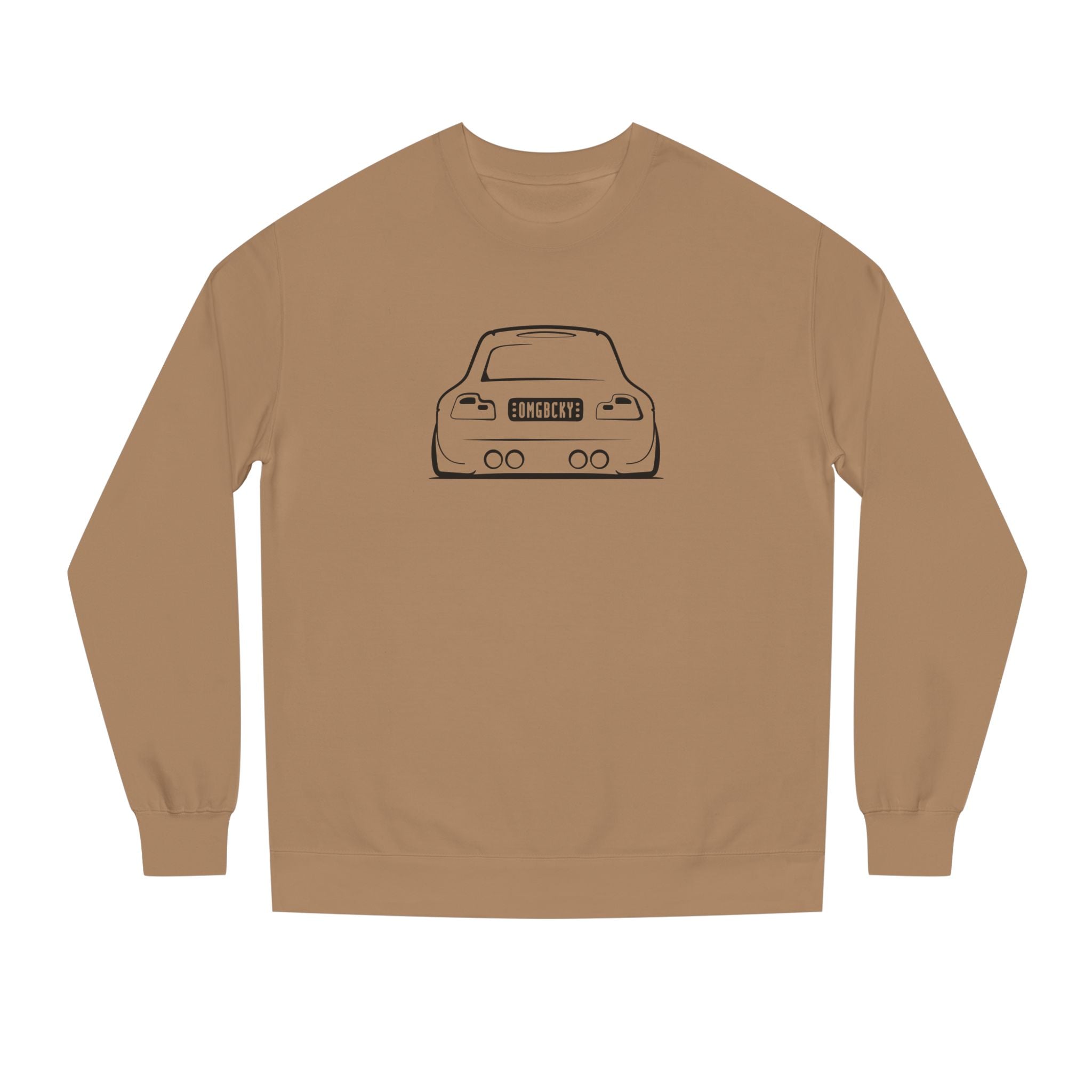 OMGBCKY Black Coupe Silhouette Sweatshirt - Unisex Independent Trading Company Crew Neck Fleece Sweatshirt