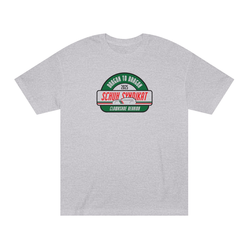 Schuh Syndikat Dragon to Dragon 2025 Clownshoe Reunion Tee - Unisex American Apparel Classic T-Shirt