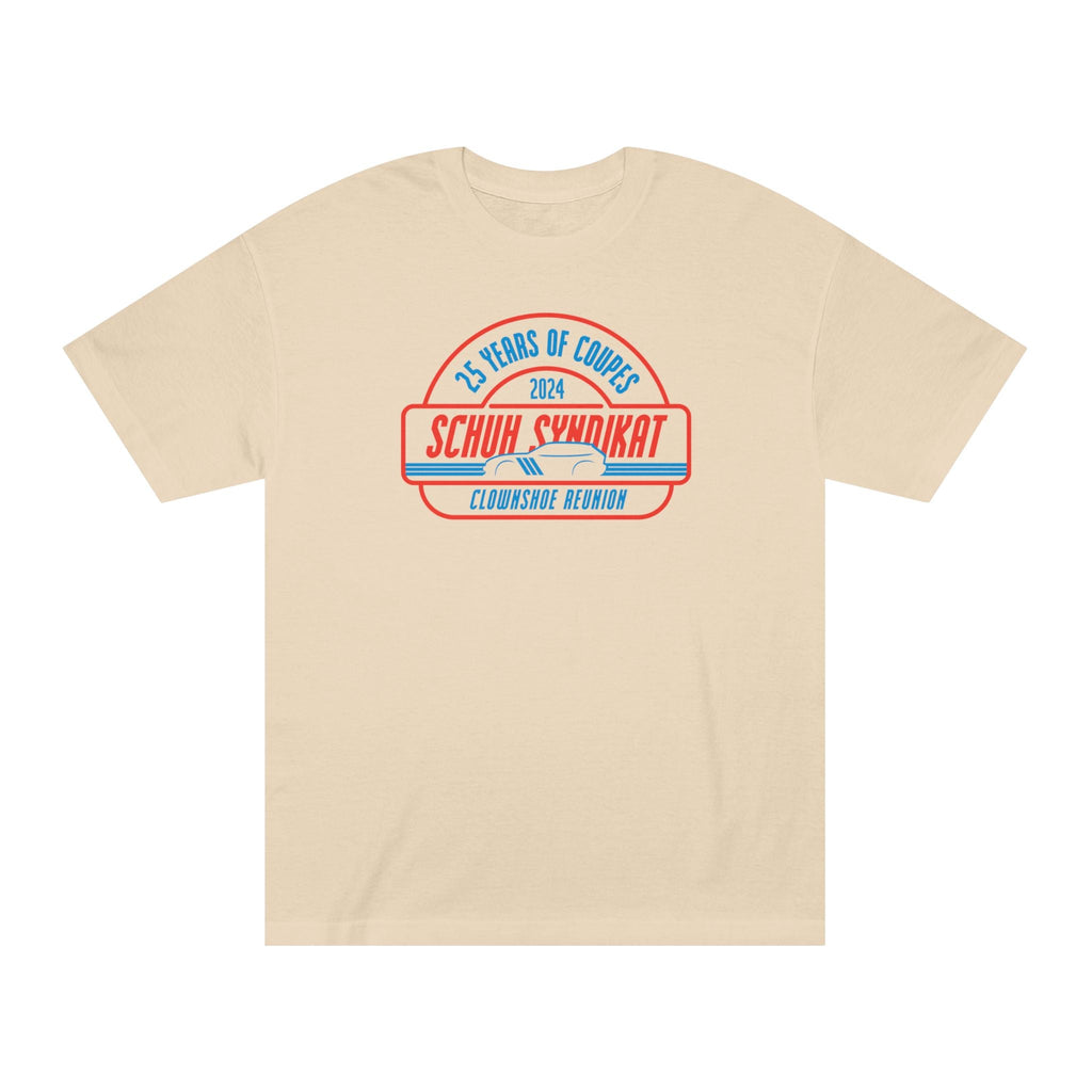 25 Years of Coupes - Schuh Syndikat Clownshoe Reunion Tee - Unisex American Apparel Classic T-Shirt