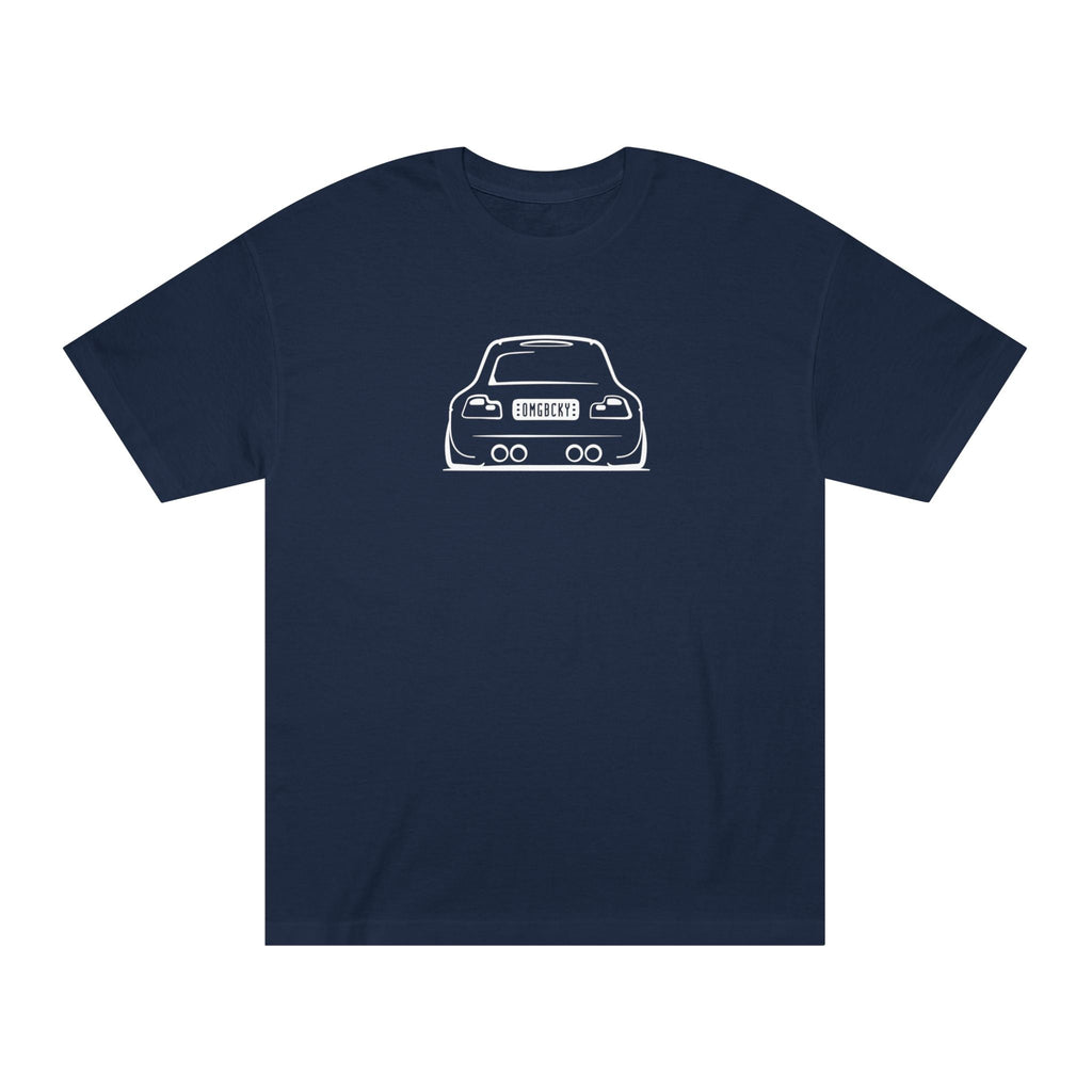 OMGBCKY White Coupe Silhouette Tee - Unisex American Apparel Classic T-Shirt