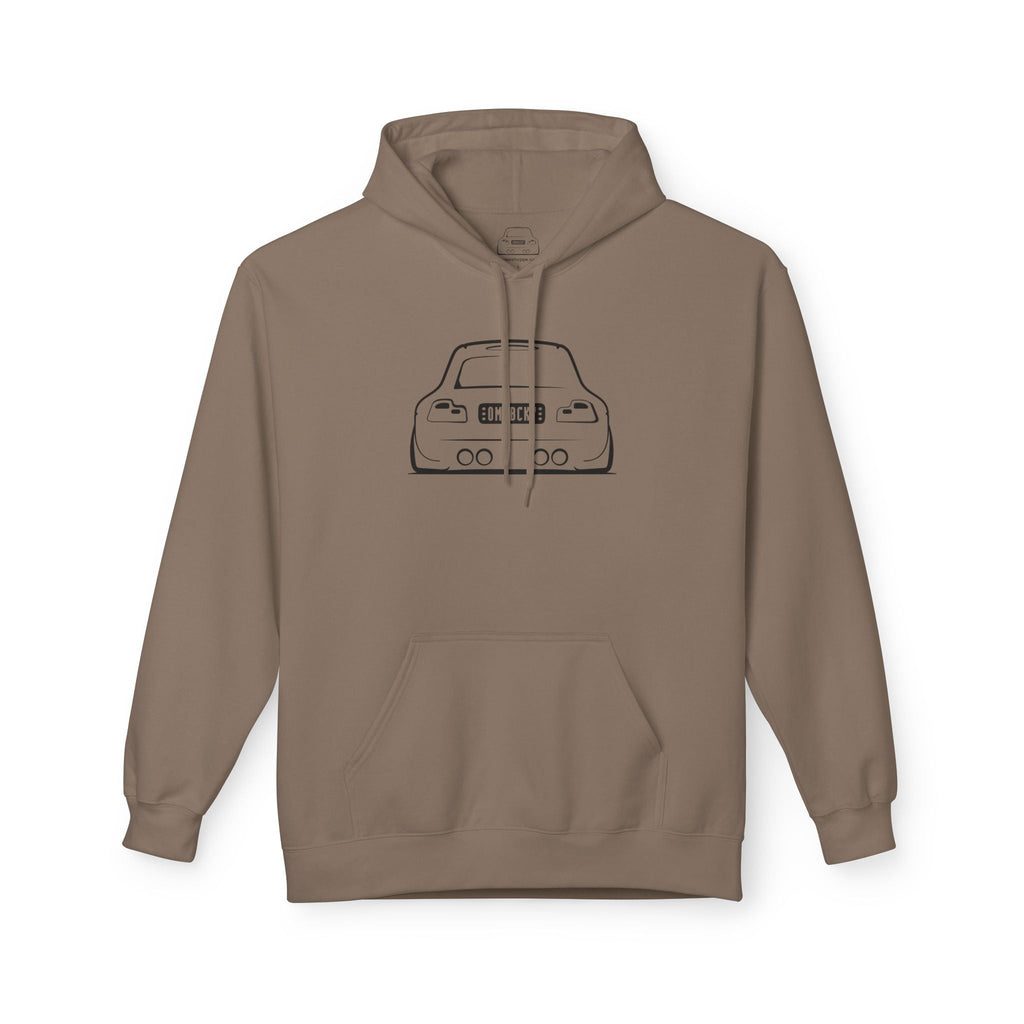 OMGBCKY Black Coupe Silhouette Hoodie - Unisex Gildan Classic Softstyle Fleece Drawstring Hoodie