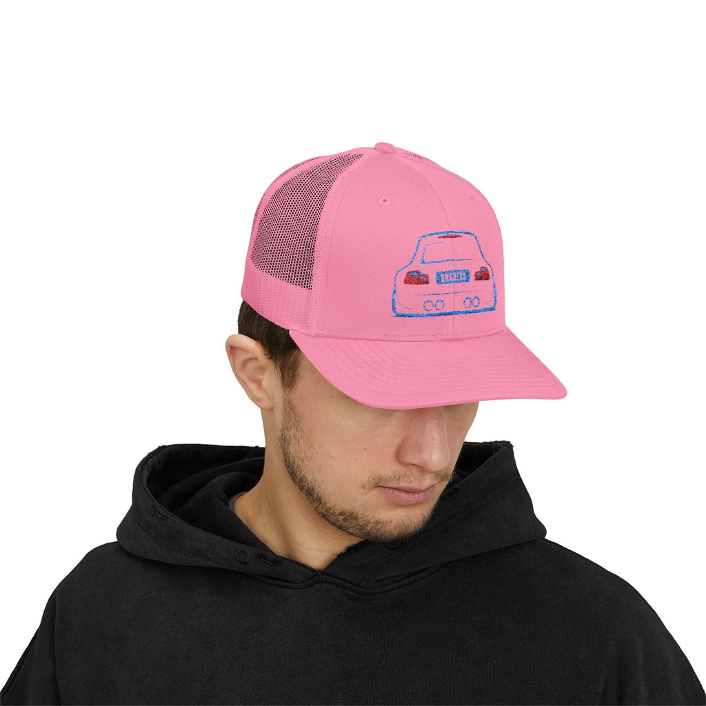 OMGBCKY Coupe Snapback Trucker Cap - Trucker Hat with Embroidered Car Design