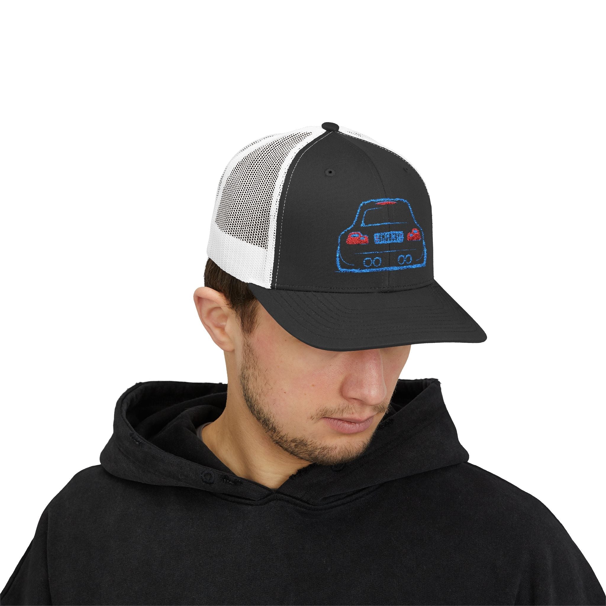 OMGBCKY Coupe Snapback Trucker Cap - Trucker Hat with Embroidered Car Design