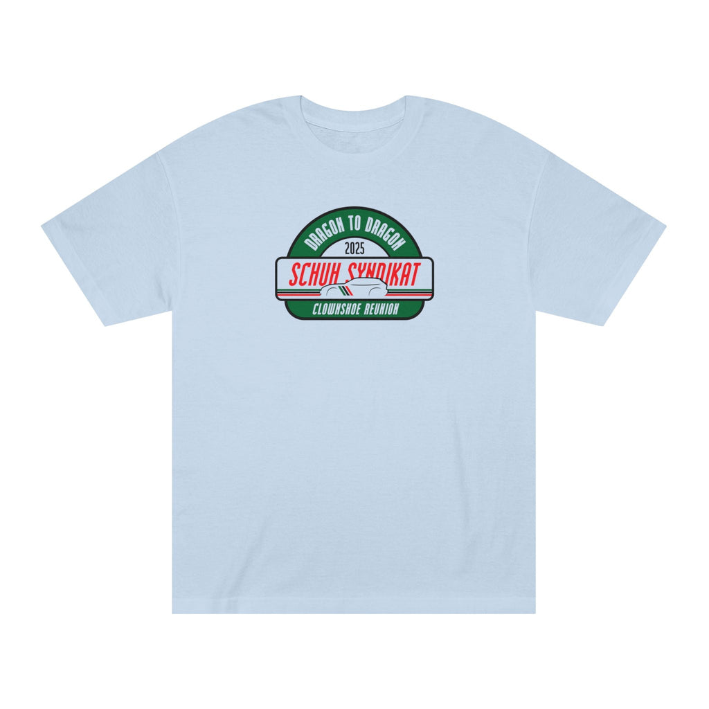 Schuh Syndikat Dragon to Dragon 2025 Clownshoe Reunion Tee - Unisex American Apparel Classic T-Shirt