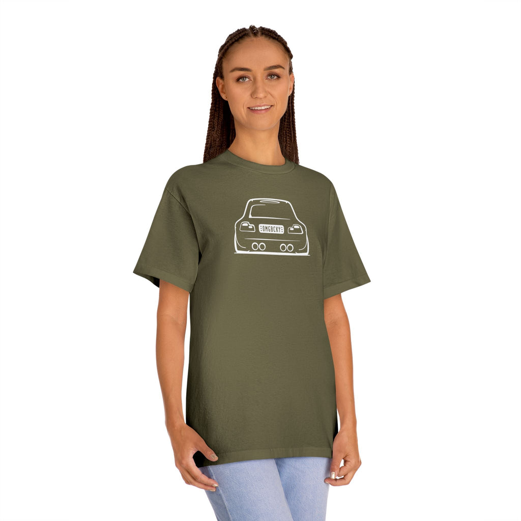 OMGBCKY White Coupe Silhouette Tee - Unisex American Apparel Classic T-Shirt