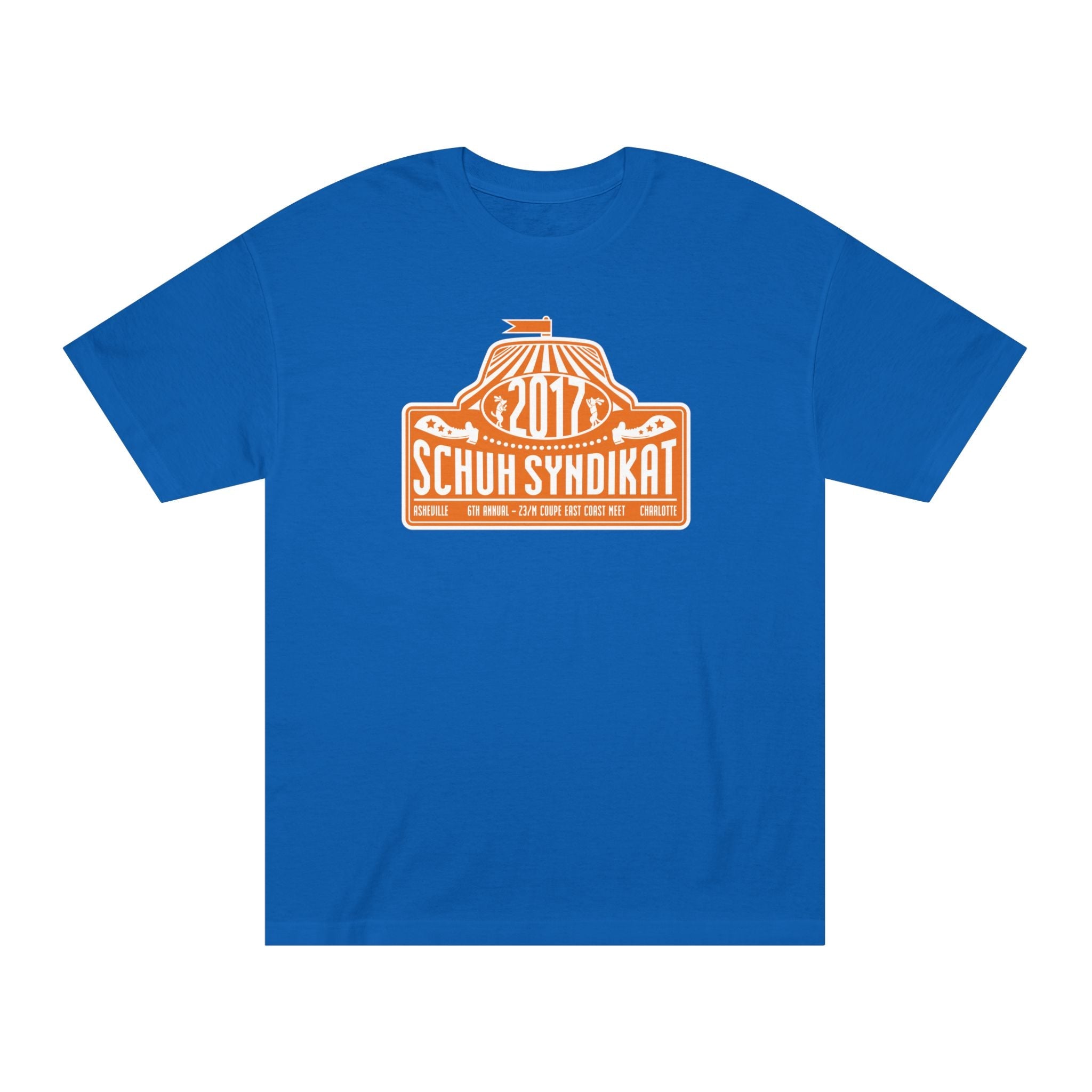 Schuh Syndikat "Rally Plate" Tee - Unisex American Apparel Classic T-Shirt