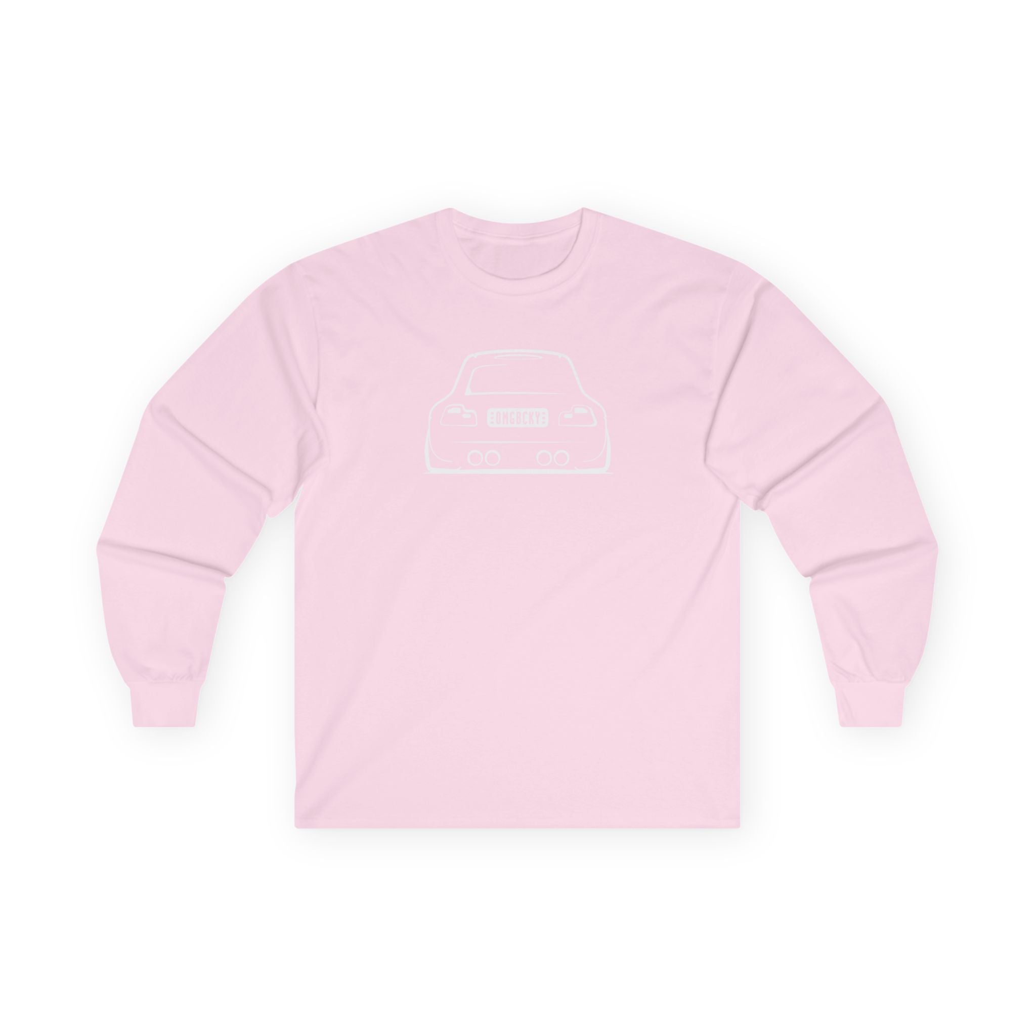 OMGBCKY White Coupe Silhouette Long Sleeve Tee - Unisex Gildan Classic Ultra Cotton Long Sleeve T-Shirt