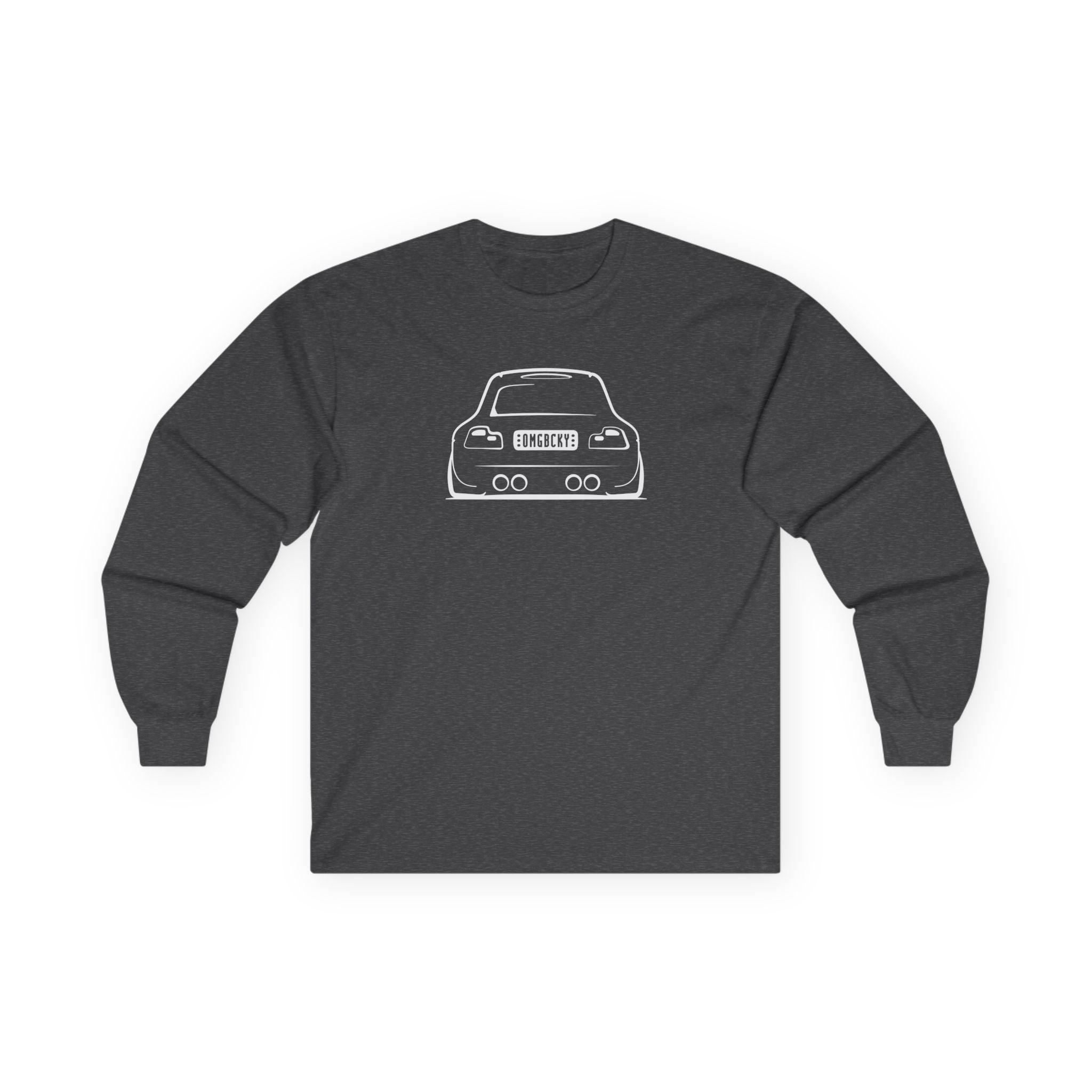 OMGBCKY White Coupe Silhouette Long Sleeve Tee - Unisex Gildan Classic Ultra Cotton Long Sleeve T-Shirt