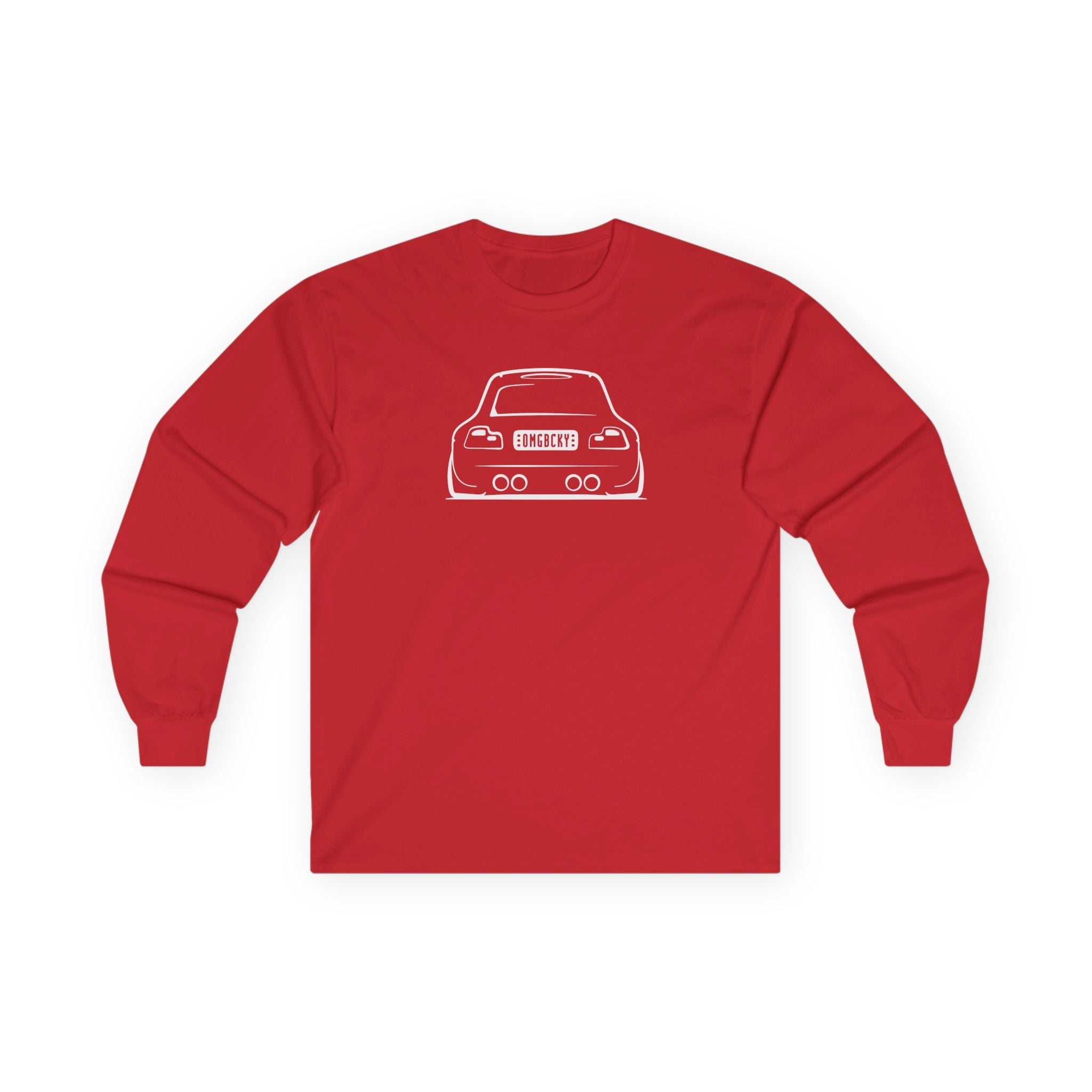 OMGBCKY White Coupe Silhouette Long Sleeve Tee - Unisex Gildan Classic Ultra Cotton Long Sleeve T-Shirt