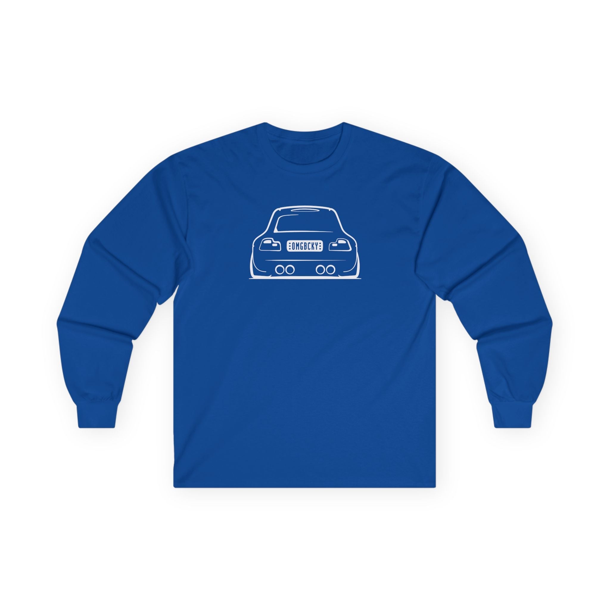 OMGBCKY White Coupe Silhouette Long Sleeve Tee - Unisex Gildan Classic Ultra Cotton Long Sleeve T-Shirt