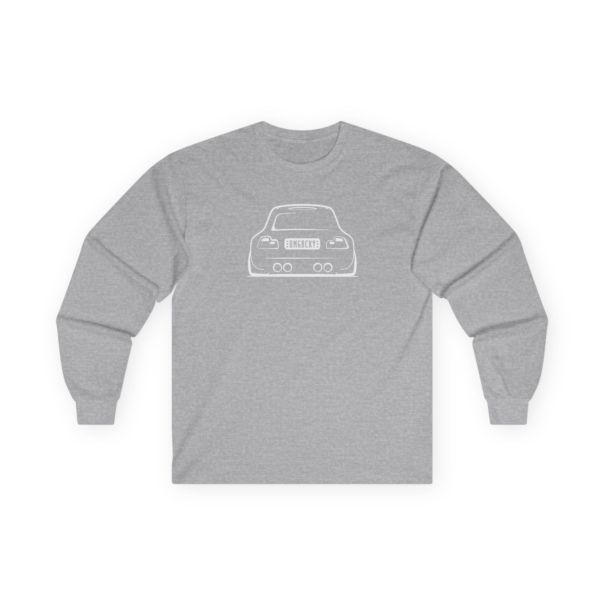 OMGBCKY White Coupe Silhouette Long Sleeve Tee - Unisex Gildan Classic Ultra Cotton Long Sleeve T-Shirt