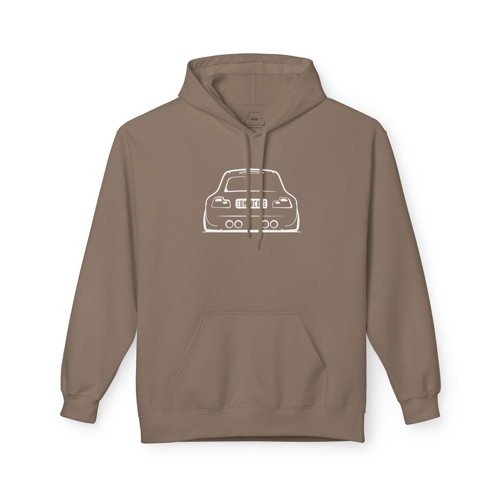 OMGBCKY White Coupe Silhouette Hoodie - Unisex Gildan Classic Softstyle Fleece Drawstring Hoodie
