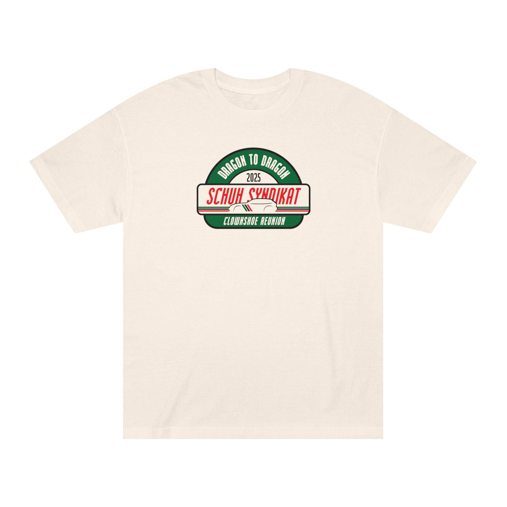 Schuh Syndikat Dragon to Dragon 2025 Clownshoe Reunion Tee - Unisex American Apparel Classic T-Shirt