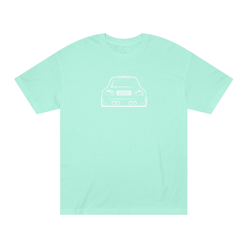 OMGBCKY White Coupe Silhouette Tee - Unisex American Apparel Classic T-Shirt