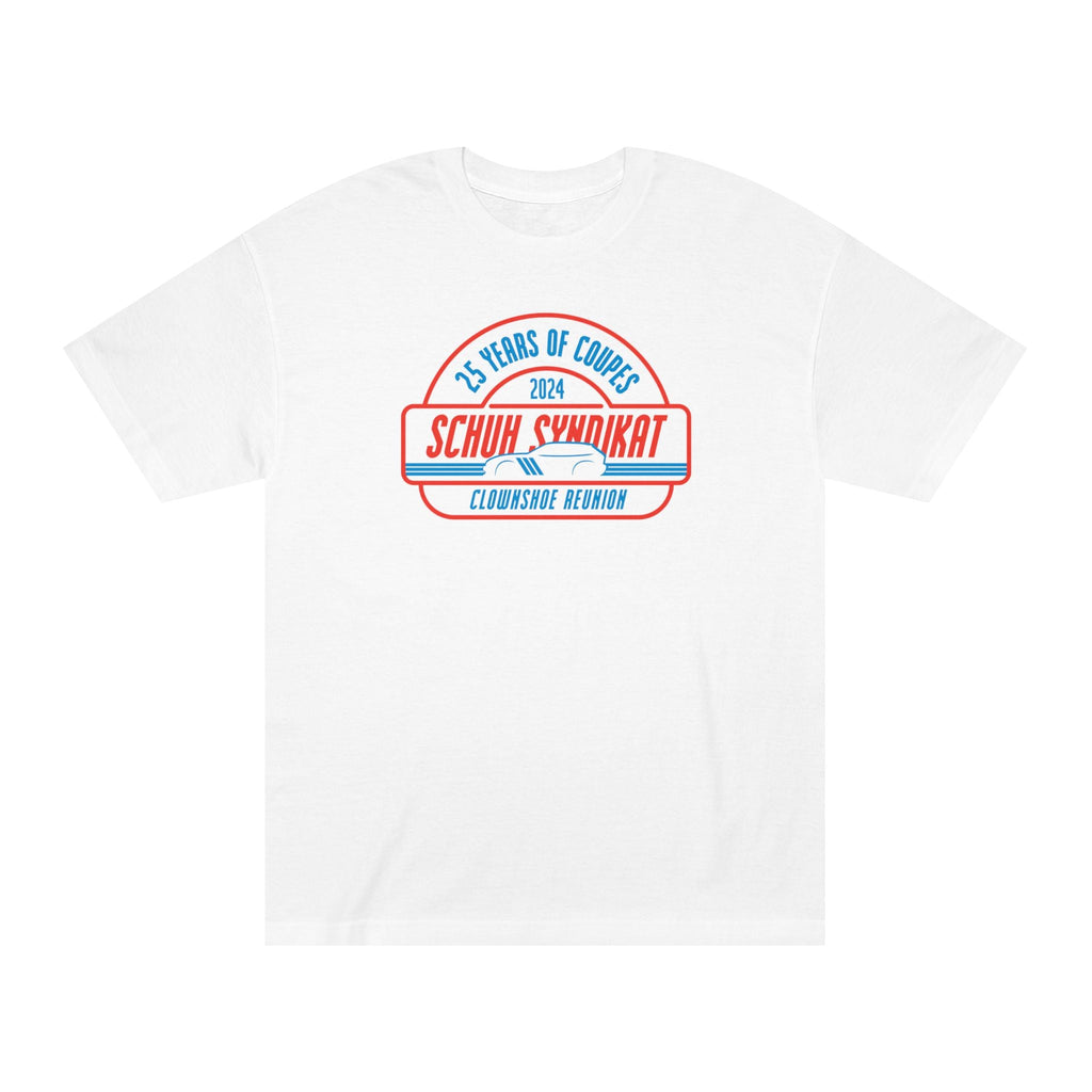 25 Years of Coupes - Schuh Syndikat Clownshoe Reunion Tee - Unisex American Apparel Classic T-Shirt