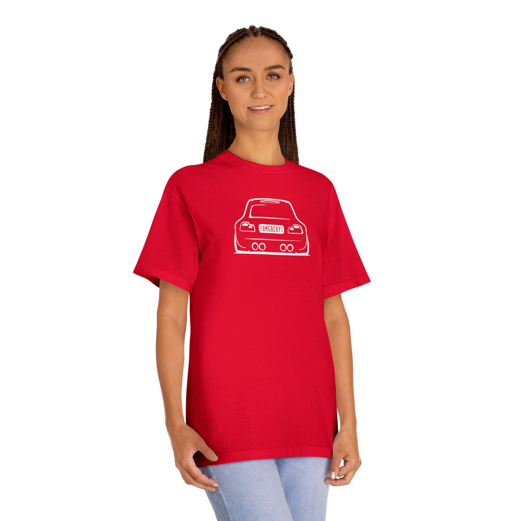 OMGBCKY White Coupe Silhouette Tee - Unisex American Apparel Classic T-Shirt