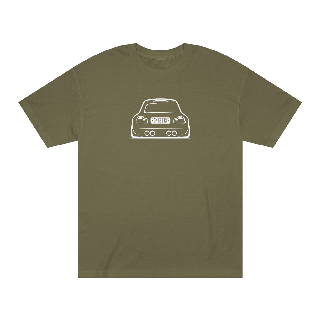 OMGBCKY White Coupe Silhouette Tee - Unisex American Apparel Classic T-Shirt