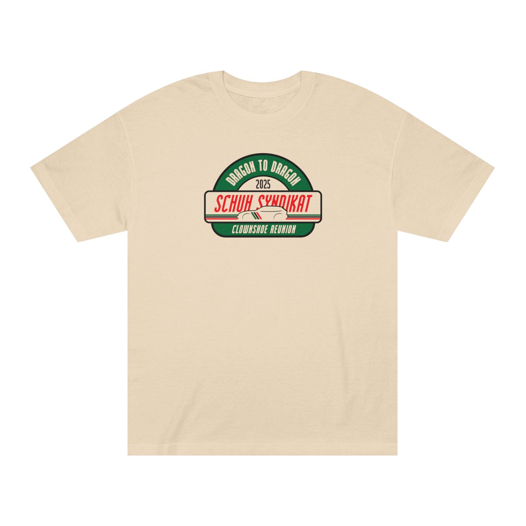 Schuh Syndikat Dragon to Dragon 2025 Clownshoe Reunion Tee - Unisex American Apparel Classic T-Shirt